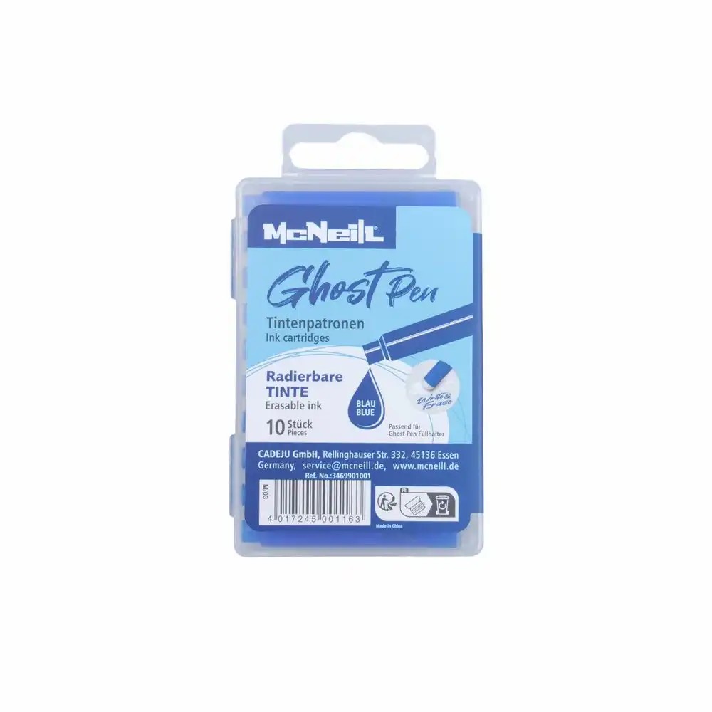 McNeill Tintenpatronen Ghost Pen radierbar 10 Stück blau McNeill Tintenpatronen Ghost Pen radierbar 10 Stück blau