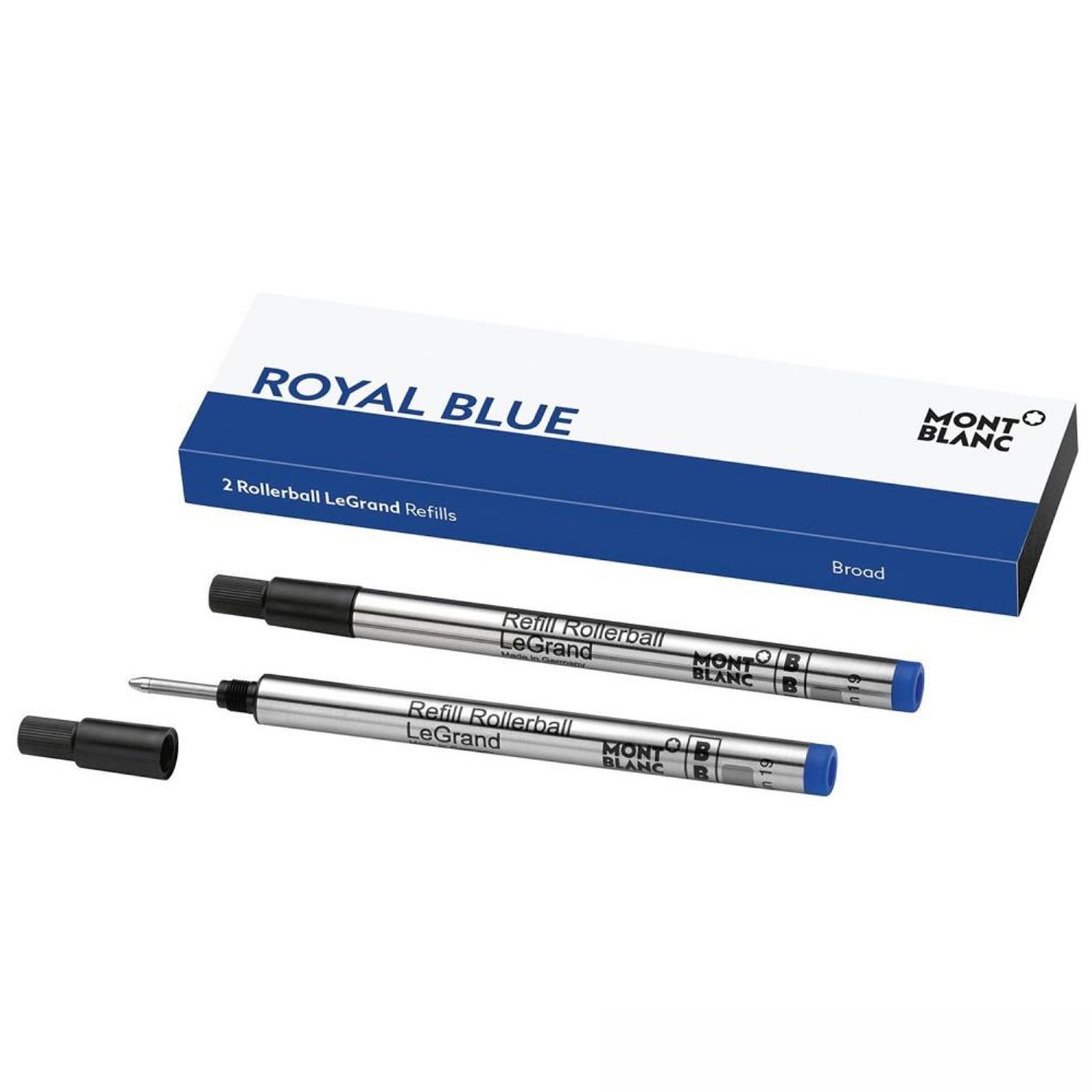 Montblanc 2 Rollerballminen LeGrand (B) Royal Blue 128229 Montblanc 2 Rollerballminen LeGrand (B) Royal Blue 128229