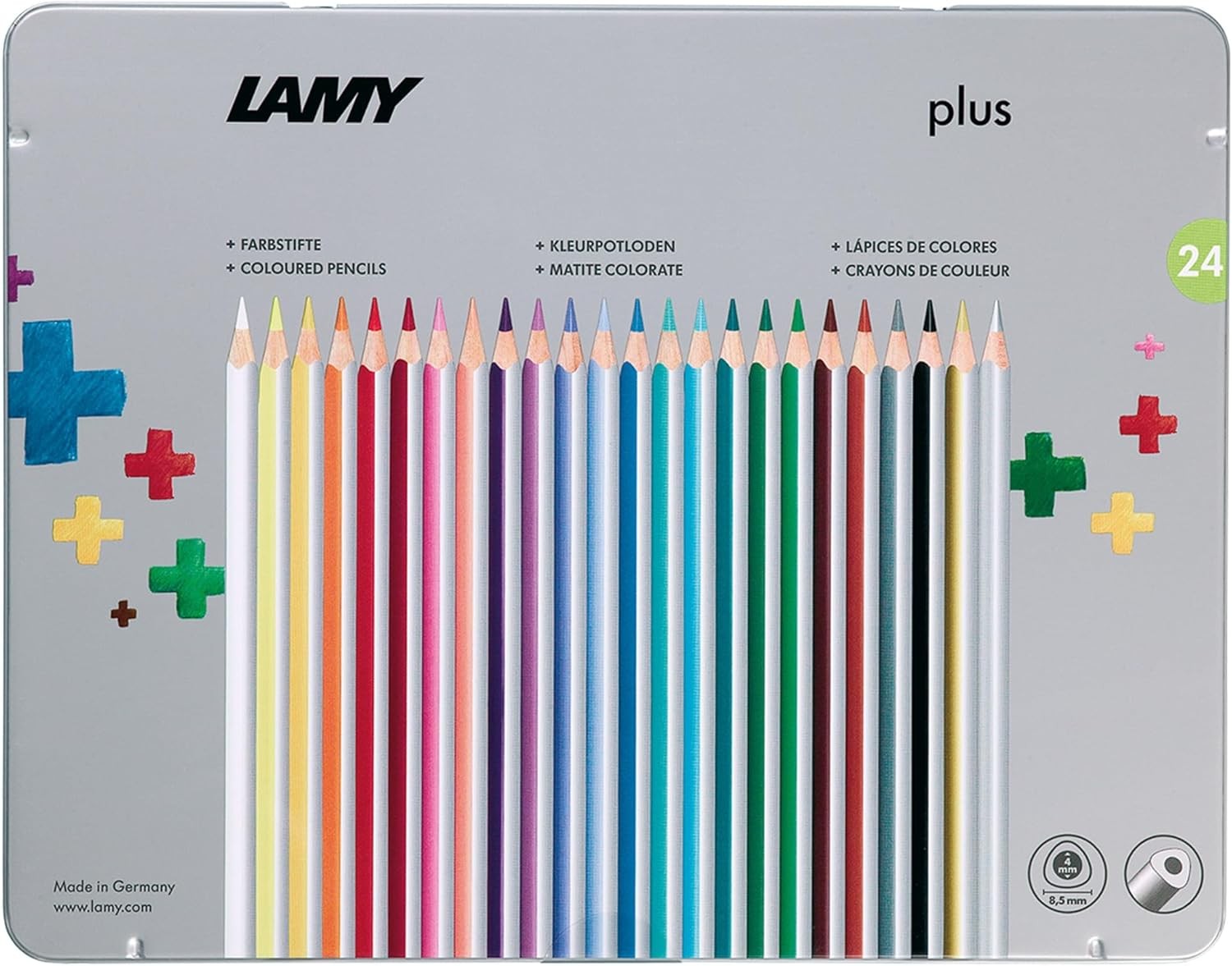 LAMY plus 24er-Set-Metallbox Farbstifte 530 LAMY plus 24er-Set-Metallbox Farbstifte 530