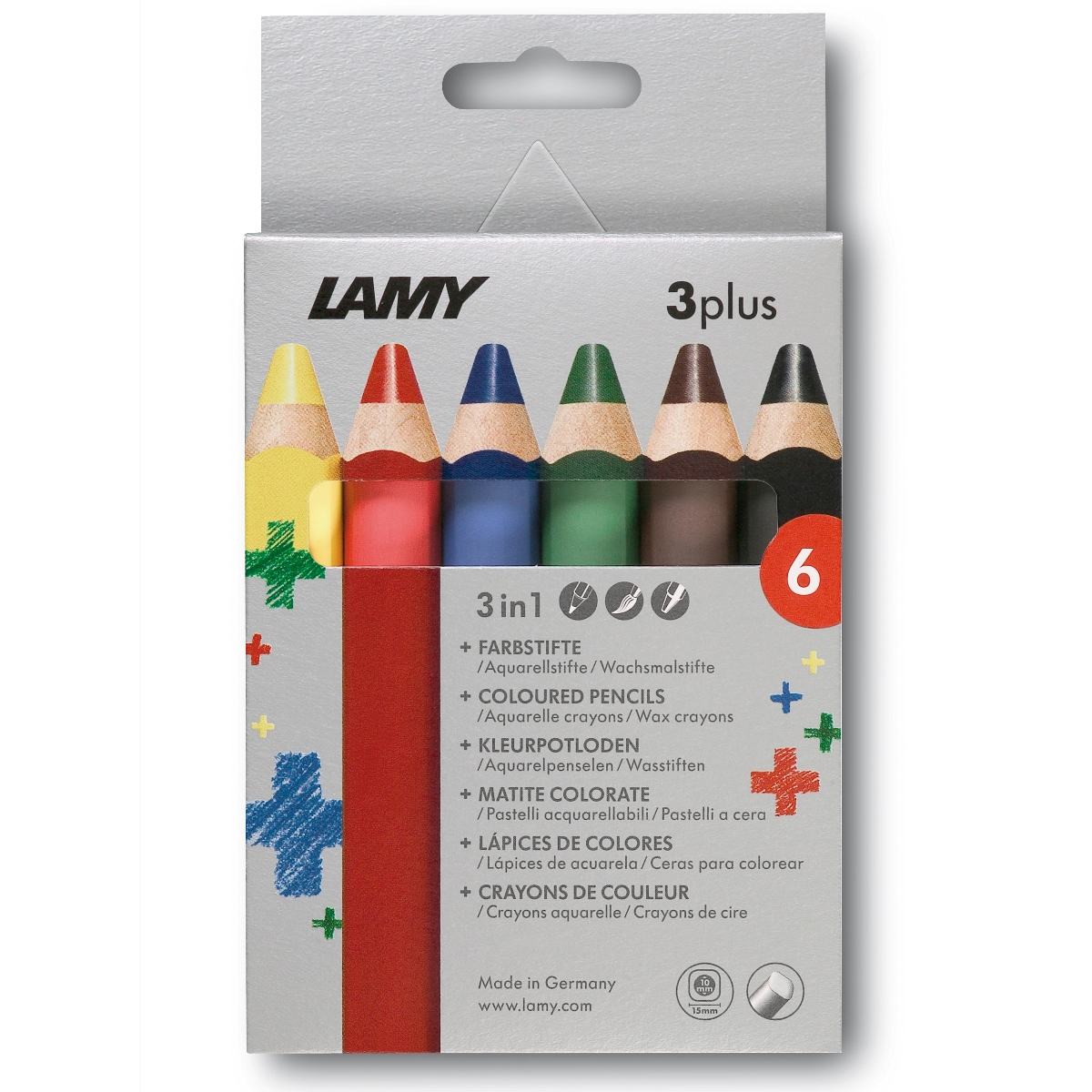 LAMY 3plus 6er-Set-Faltschachtel Farbstifte 520 LAMY 3plus 6er-Set-Faltschachtel Farbstifte 520