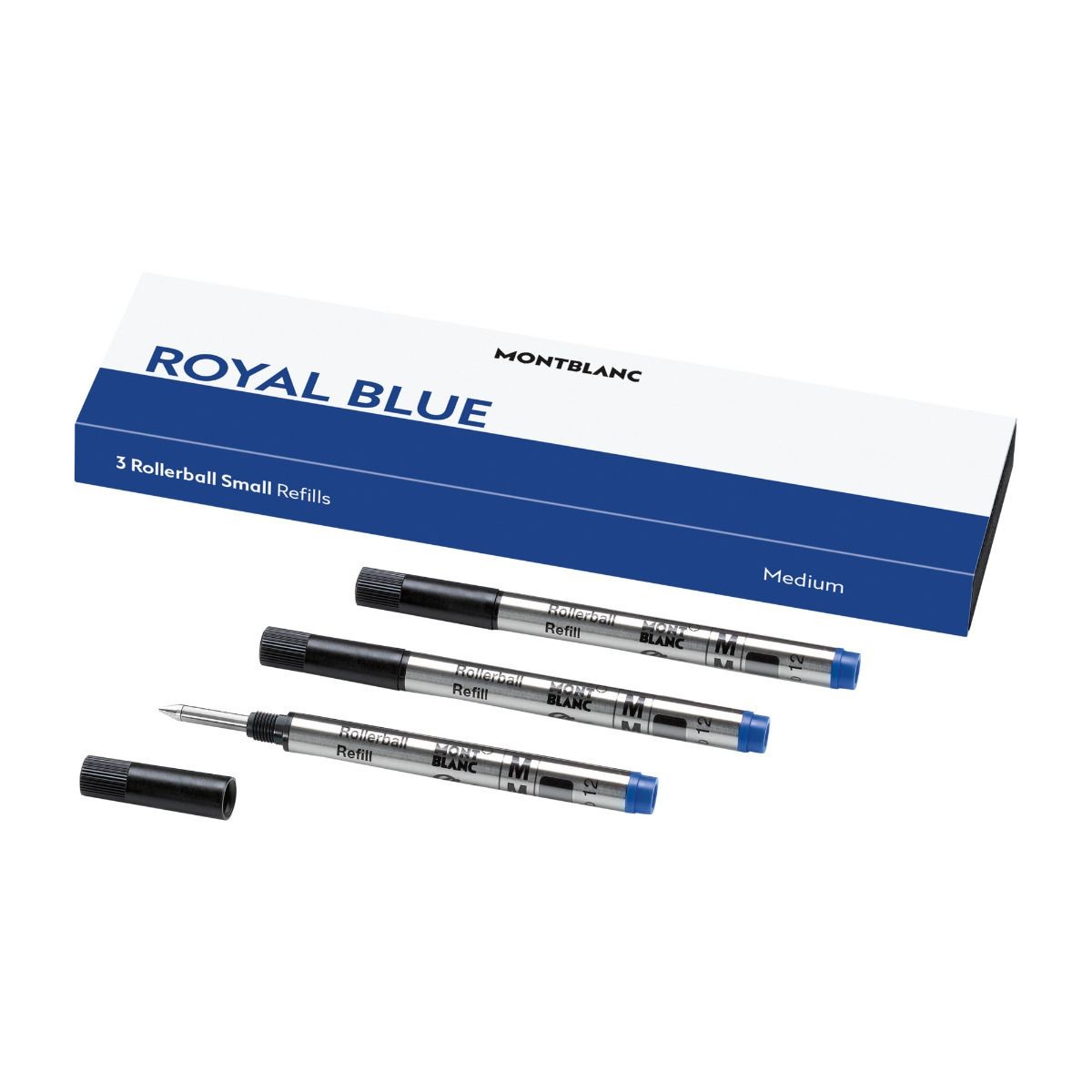 Montblanc 3 kleine Rollerball-Minen (Royal Blue) 128241 Montblanc 3 kleine Rollerball-Minen (Royal Blue) 128241