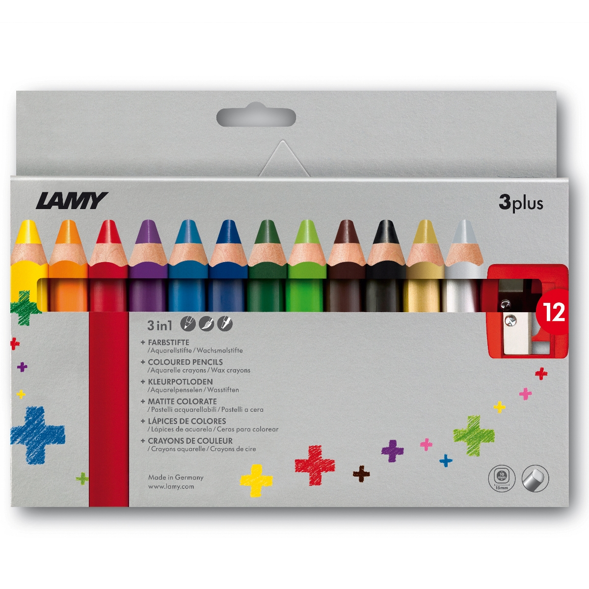 LAMY 3plus 12er-Set-Faltschachtel Farbstifte 520 LAMY 3plus 12er-Set-Faltschachtel Farbstifte 520