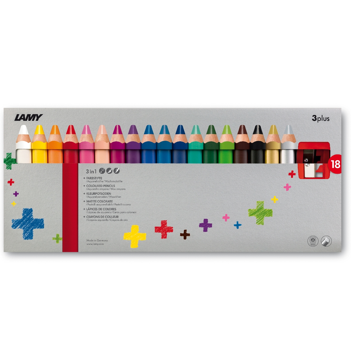 LAMY 3plus 18er-Set-Faltschachtel Farbstifte 520 LAMY 3plus 18er-Set-Faltschachtel Farbstifte 520